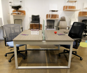 Global Bridges workstation work surfaces and loop leg assembly