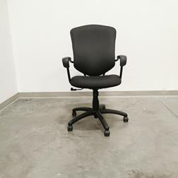 Front view of Global Supra high back black task chair