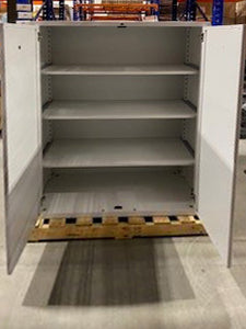 Teknion 4-High, 3-Shelf Metal Storage Unit | Used