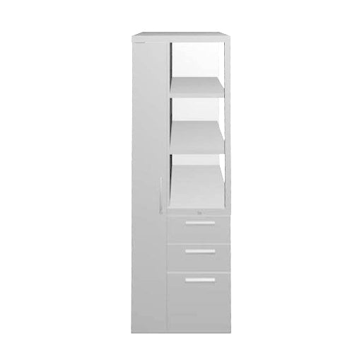 Teknion 5-High Left-hand Side Storage Locker in Storm White