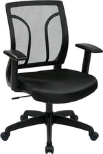 Load image into Gallery viewer, Front view of black Work Smart mesh backrest with built-in lumbar support
