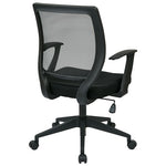 Load image into Gallery viewer, Rear view of black Work Smart mesh back task chair
