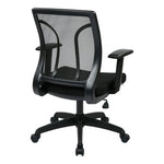 Load image into Gallery viewer, Rear view of black Work Smart mesh backrest with built-in lumbar support
