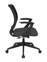 Load image into Gallery viewer, Side view of black Work Smart mesh back task chair
