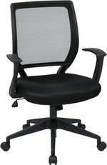 Load image into Gallery viewer, Front view of black Work Smart mesh back task chair
