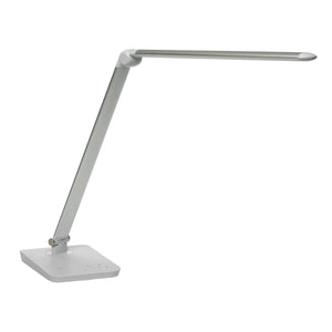 Silver Safco LED light with flexible multi pivot neck